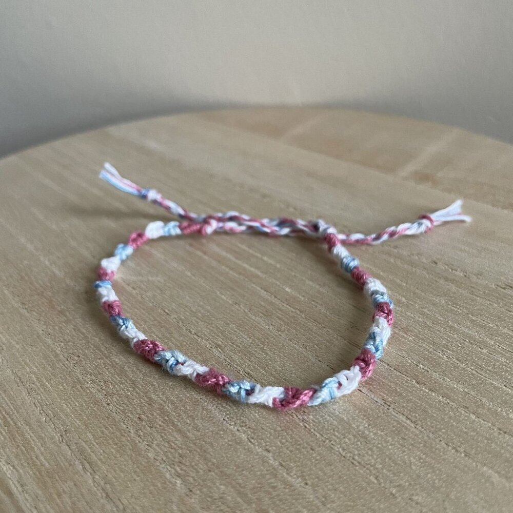 Janet Bracelet, anklet, trendy, comfortable, tie, embroidery thread, woven, gift
